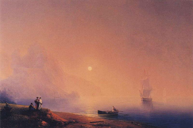 Ivan Aivazovsky Crimean Tartars on the Sea Shore oil painting picture